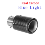 Racing Red Flame Led Exhaust Muffler Tip Carbon Fiber Racing Automobile Car Tail Pipe Light 2.5 Inch Inlet 4 Inch Outlet - Billede 13