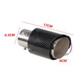 Racing Red Flame Led Exhaust Muffler Tip Carbon Fiber Racing Automobile Car Tail Pipe Light 2.5 Inch Inlet 4 Inch Outlet - Billede 2