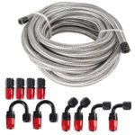10/16/20FT 6AN CPE Fuel line Hose Braided Nylon Stainless Steel Oil Gas - Image 27