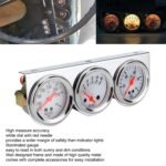 2'' 52mm Mechanical Chrome Triple Gauge Set Water Temp Oil Pressure Volt Meter – Vaizdas 5