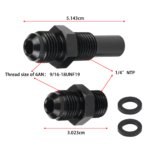 6 AN x 1/4NPS Transmission Oil Cooler Adapter Fittings For GM 1997-2007 4L80E (Pack Of 2) - Billede 2