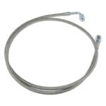 Turbo Oil Feed Line 48" Steel Braided 4AN 90 Degree Straight Hose - Ảnh 5