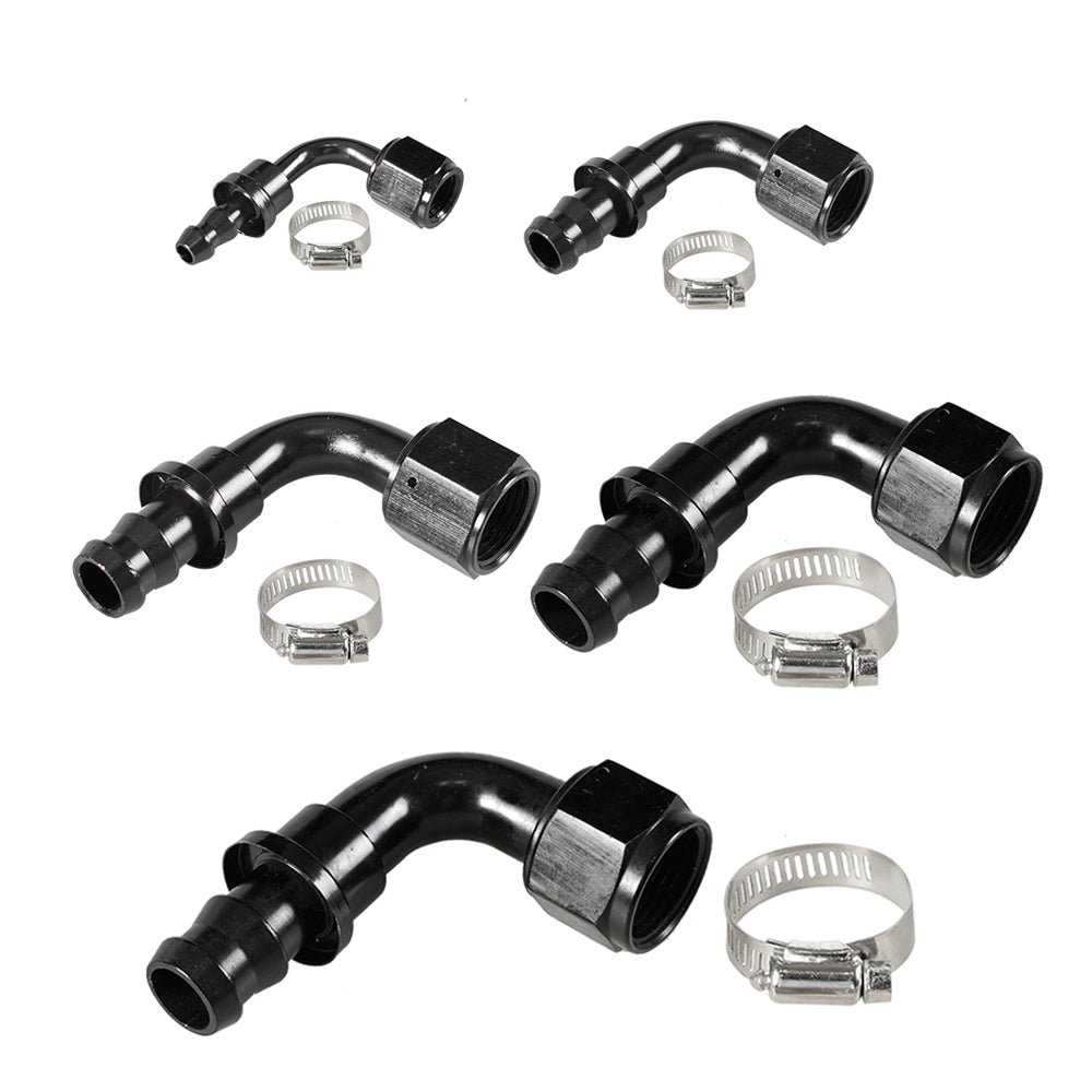 6_dcc0d109-926f-4470-b1ad-36a84edd2609 2PCS 4AN 6AN 8AN 10AN 12AN 0°/45°/90°/180° Push Lock Hose End Fitting Fuel Line Adaptor — изображение 1