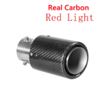 Racing Red Flame Led Exhaust Muffler Tip Carbon Fiber Racing Automobile Car Tail Pipe Light 2.5 Inch Inlet 4 Inch Outlet - Billede 12