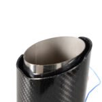 Racing Red Flame Led Exhaust Muffler Tip Carbon Fiber Racing Automobile Car Tail Pipe Light 2.5 Inch Inlet 4 Inch Outlet - Billede 6
