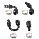2PCS 4AN 6AN 8AN 10AN 12AN 0°/45°/90°/180° Push Lock Hose End Fitting Fuel Line Adaptor — изображение 5