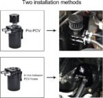 ⁦Baffled Oil Catch Can Kit Reservoir Tank with Breather Filter⁩ - الصورة ⁦4⁩