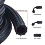 Universal 10AN Baffled Oil Catch Can Breather Can with Drain Valve 750ML Bundle and 10AN 5/8'' Fuel Line Fitting Kit Nylon Braided CPE Oil Hose - Billede 7