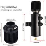 Universal 10AN Baffled Oil Catch Can Breather Can with Drain Valve 750ML Bundle and 10AN 5/8'' Fuel Line Fitting Kit Nylon Braided CPE Oil Hose - Billede 2