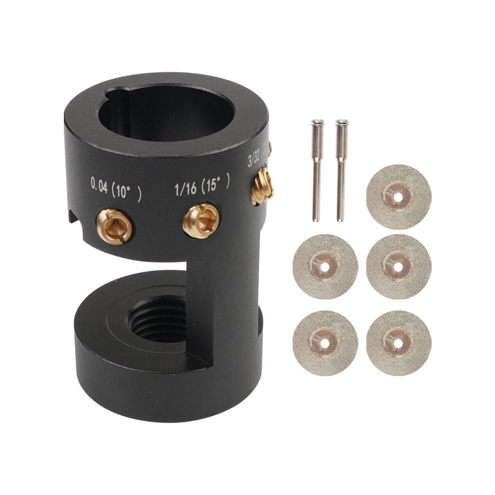 DSC08813 TIG Tungsten Sharpener Head Tool Tungsten Grinder for TIG Welding with 4 Cut-Off Slot Multi-Angle & Offsets TIG Welding Tool - الصورة 1