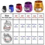 Hex Hose Finisher Clamp for Fuel/Oil/Gas/Air and Water End Cover Fitting 4/6/8/10/12AN - Ảnh 3