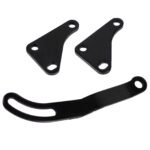 SBC Black Power Steering Pump Mounting Bracket SWP LWP Saginaw GM SB Chevy 350 - Ảnh 7