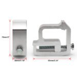 4 PCS Truck Cap Topper Camper Shell Mounting Clamps Heavy Duty Aluminum Silver — изображение 2