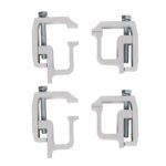 4 PCS Truck Cap Topper Camper Shell Mounting Clamps Heavy Duty Aluminum Silver — изображение 3