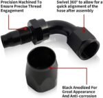 2PCS AN4/AN6/AN8/AN10/AN12 Swivel Hose End Fitting Adapter For Oil/Fuel/Gas Hose Line - Ảnh 5