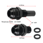 6 AN x 1/4NPS Transmission Oil Cooler Adapter Fittings For GM 1997-2007 4L80E (Pack Of 2) - Billede 6