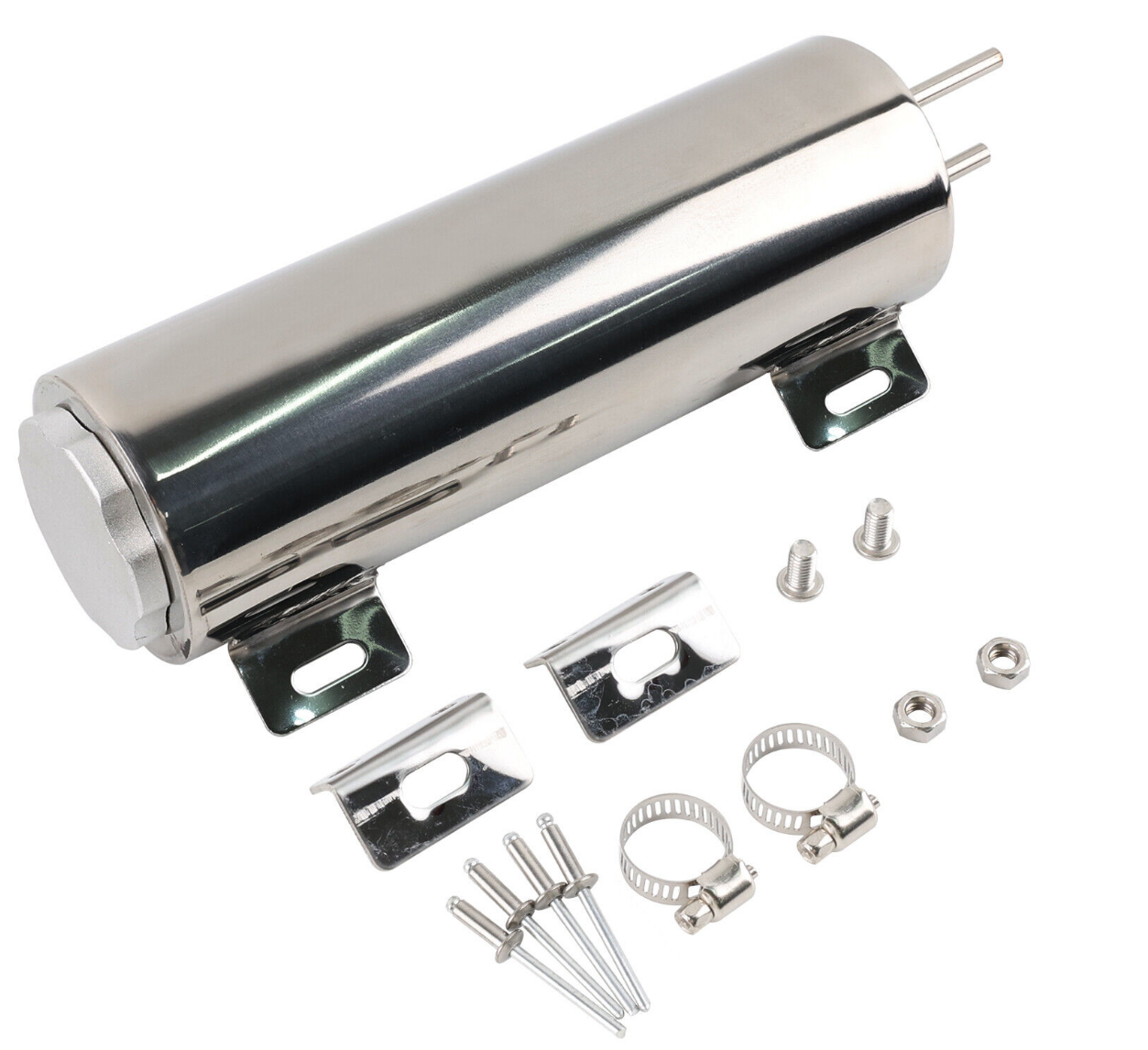 ntlwdwp_2022120616542150xue Polished Stainless Steel 20-24-32-50OZ Radiator Coolant Overflow Puke Tank Can - Сурет 1