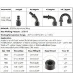 2PCS 4AN 6AN 8AN 10AN 12AN 0°/45°/90°/180° Push Lock Hose End Fitting Fuel Line Adaptor — изображение 8