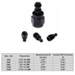 2PCS 4AN 6AN 8AN 10AN 12AN 0°/45°/90°/180° Push Lock Hose End Fitting Fuel Line Adaptor — изображение 9