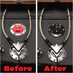 Black Fire-Resistant Gas Tank Filler Cap 150mm with Air Vent - Compatible with Honda CBR, CB Series - Ảnh 4