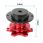 Universal Sports Steering Wheel Quick Release Snap Off Boss Kit Hub Adapter Red - 圖片 2