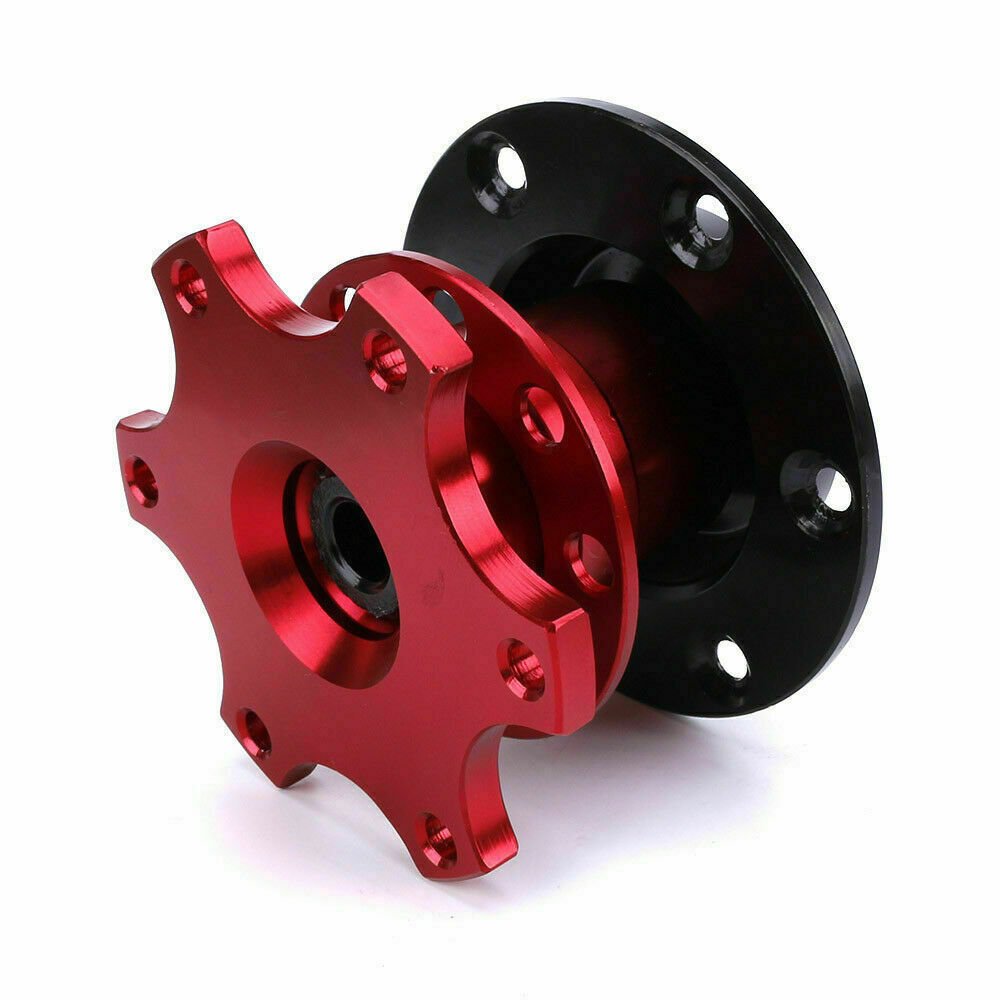 s-l1600_6_38183159-3604-4149-adc1-c8b6e21a81fd Universal Sports Steering Wheel Quick Release Snap Off Boss Kit Hub Adapter Red - 圖片 1