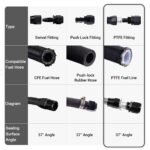 Fuel Hose Oil Gas Line 4AN 6AN 8AN 10AN 12AN Nylon/Stainless Steel PTFE Braided - 圖片 8