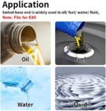 Black Fuel Hose Oil Gas Line AN4-AN6-AN8-AN10-AN12 Nylon/Stainless Steel Braided – Vaizdas 8
