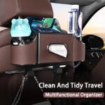 ⁦Multifunctional Nappa Leather Car Backseat Organizer⁩ - الصورة ⁦3⁩