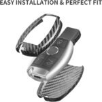 T-carbon Carbon Fiber Key Fob Cover Fits for Benz A B C E S G M V Class - Billede 3