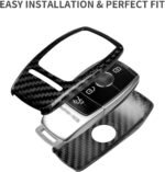 T-carbon Real Carbon Fiber Key Fob Cover Compatible with Mercedes Benz. - Billede 4