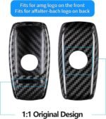 T-carbon Real Carbon Fiber Key Fob Cover Compatible with Mercedes Benz. - Billede 6