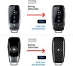 T-carbon Real Carbon Fiber Key Fob Cover Compatible with Mercedes Benz. - Billede 5