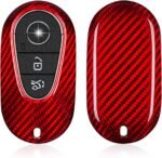T-carbon Real Carbon Fiber Key Fob Cover Compatible with Mercedes Benz - Billede 7