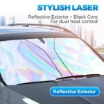 Laser Reflective Car Windshield Sun Shade – Ultimate Interior Protection & Cooling for Sedans. SUVs & MPVs - 圖片 9