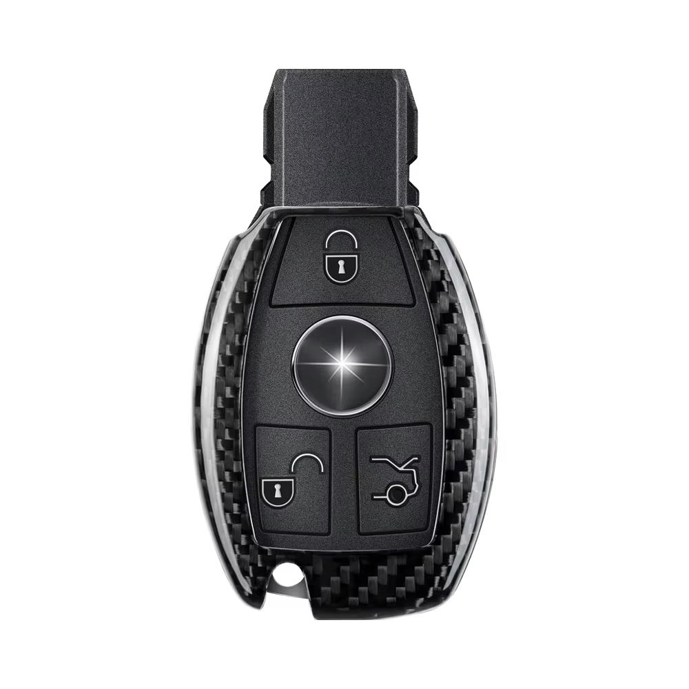 fd2518c35be0565942a027df15988802.png T-carbon Real Carbon Fiber Key Fob Cover Compatible with Mercedes Benz - Billede 1