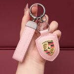 Genuine Leather Porsche Keychain — изображение 7