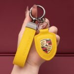 Genuine Leather Porsche Keychain — изображение 8