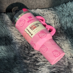 40oz Pink Bow-shaped handle Kitty Tumbler — изображение 6